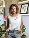 Heartbeat Vest - White - Large
