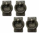 Adonai Hardware "adonikam" Heavy Duty Cast Iron Front Entry Sturdy Ring Medieval Door Knockers 4 Pack Antique Nickel For Vintage