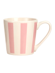 Pink Striped Ceramic Coffee Mug - None Pink