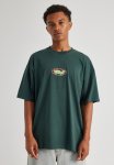 Half Half Oversized T Shirt - Hh Ivy Green digital Globe