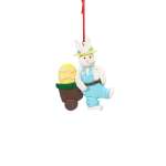 Wh bl Rabbit Decor Hanging