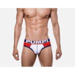 Pump Hollow Mesh Briefs White And Red