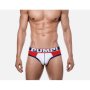 Pump Hollow Mesh Briefs White And Red