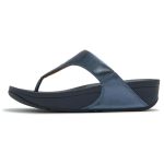 Fitflop Womens Lulu Leather Toe Post Sandals Metallic Cosmic Blue 6