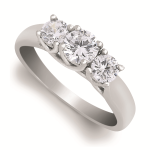 18CT Gold & 1CT Diamond Trilogy Ring