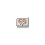 Composable Classic Link Heart With Stones