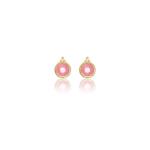 Georgini Natural Ruby And Two Natural Diamond July Earrings - Gold