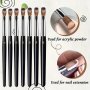 100% Kolinsky Acrylic Nail Brush Nail Art Brush For Acrylic Powder Round Oval Shaped Wood Handle Manicure For DIY Home Salon