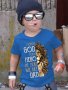 Boy's T-shirt Lion And Letter Print Vibrant Short Sleeve Crew Neck Summer Tee Tops