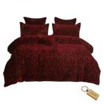 Smte Fiber Haven 6-PIECE Quilt Cover Set And Keyring Red With Keychain