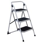 Source Direct - Ladder 3 Step Folding Ladder Heavy Duty - White