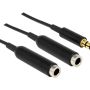 Delock Cable Audio Splitter Stereo Jack Male 3.5 Mm 4-PIN - 2 X Stereo Jack Female 3.5 Mm 4-PIN