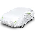 Ikaif Universal Car Cover 190T Full Waterproof Breathable Scratch Rain Snow Heat Resistant With Mirror Pocket & Reflective Strip