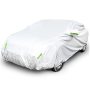 Ikaif Universal Car Cover 190T Full Waterproof Breathable Scratch Rain Snow Heat Resistant With Mirror Pocket & Reflective Strips For Sedan 157 To 16