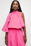 Asym Exaggerated Bubble Top - Carmine Rose