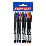 Ohp Permanent Markers Wallet Of 8 F 0.6MM Bullet Tip - Black Red Blue Green Orange Brown Yellow Violet