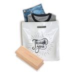 Shiny Wooden Hand Stamp 75X40MM
