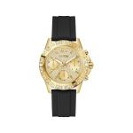Guess Majesty Champagne Dial Multifunction Silicone Watch