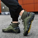Men's Trendy Breathable Sneakers Wear-resistant Non-slip Outdoor Shoes For Hiking Fishing