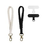 2 Piece Boho Macrame Phone Wrist Strap Set Hand - Woven Cotton