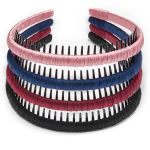 STHUAHE4PC Multicolor Protection Resin Teeth Comb Hair Hoop Hairband Headband Hair Accessories By Beauty Hair 4 Colors-multi-col