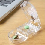 1PC Onepc Pill Cutter Box Pill Storage Box Portable Pill Box Pill Case Small Medicine Box Vitamin Storage Container
