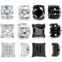 3pairs Fashion Stainless Steel Magnetic Stud Earrings For Men And Women