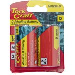 Tork Craft 2 PK 1.5V D Alkaline Batteries BATLR20-2C