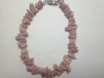Rhodochrosite Chip Stone Bracelet Pink A200