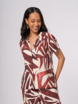 Abstract Print Button Down Shirt - XS Assorted