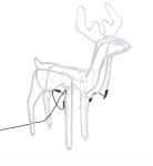 Fold Up Rgb Reindeer Christmas Patio Light With Moving Head