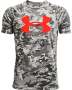 Boys' Ua Tech Big Logo Printed Short Sleeve - Concrete / Ysm