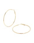 Waterproof Gold Plated Stainless Steel Thin Hoop Earrings 65 Mm
