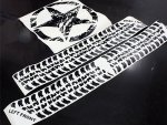 Jeep Matt Black Vinyl Tyre Tread Sticker Kit - Autostyle Motorsport South Africa