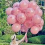 1 Or 5 18-INCH Pink Latex Balloon Bubble Set With Bow For Birthday Party And Wedding Decoration