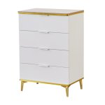 Modern White 4 Drawer Chest MW354