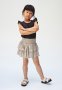 Tiered Skirt - Light Beige Striped
