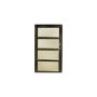 Aluminium Door Bronze 4 Horizontal Panel Reflective Glass Right Hand Opening W1200 X H2100MM