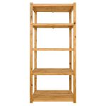 1 Bay Diy Modular Pine Wooden Shelf With 5 Levels Of Shelves 2.1M High - 600MM Deep