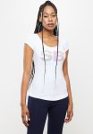 Sissy Boy Logo Top With Cap Sleeves - White