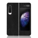 For Samsung Galaxy Fold 4G Fold 5G W20 5G Shockproof Crocodile Texture PC + Pu Case Black