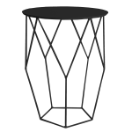 Facet Side Table - Black Gloss Ferro Tex