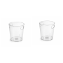2 Pack Small Trash Cans - Transparent