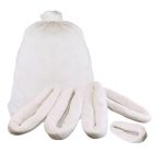 5 Pack Reusable Hunting Meat Game Bags With Reflective Tags - White