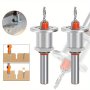 3pcs/set Milling Cutter Spiral Extractor Wooden Drill Bit Disassembly 3mm Handle High-speed Steel Woodworking Countersunk Drill Bit Milling And Planing Machine Drill Bit Combination