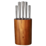 5-PIECE Stainless Steel Knife Set With Wooden Knife Block