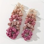 10 Pcs Solid Color Hair Scrunchies Set For Women Elastic Holographic Ponytail Holder Hair Accessories Ropes Scrunchie Traceless