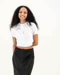 Wrap T-Shirt - White With Angel Print - XL