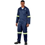 Trade Polycotton Conti Suit - Reflective Arms & Legs - Yellow Taped - Royal Blue 58