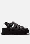Calvin Klein Platform Buckle Leather Sandal - Triple Black
